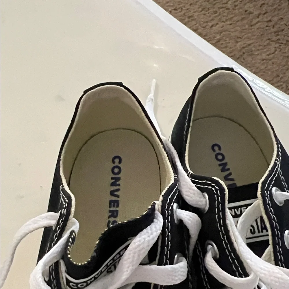 Converse Kids Black and White Low Top Sneakers